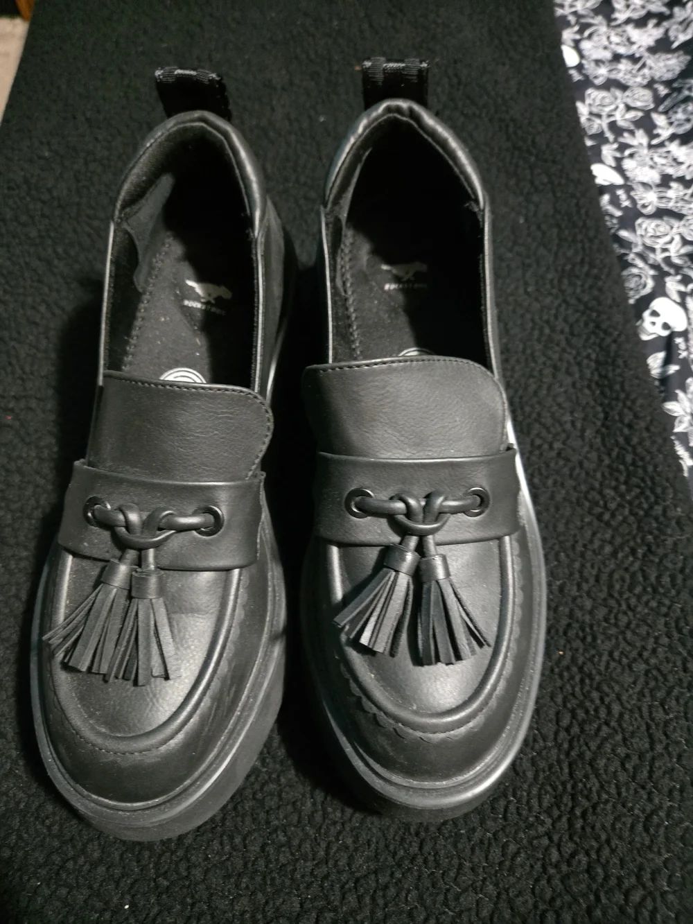 Rocket Dog Black Tassel Platform Loafers
